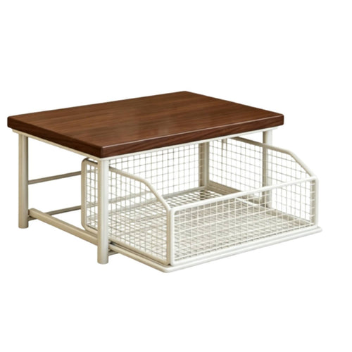 Countertop Sliding Drawer Rack Pull-out Basket Organizer Stable Structure Cup and Spices Storage Shelf for Office, Under Sink