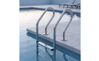 Stainless Steel Pool Ladder Floor-Mounted Pool Ladder with Anti-Slip Steps Heavy Duty