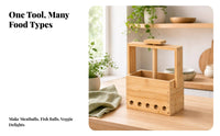 Includes Scraper Bamboo Meatball Maker Disassemblable Meatball Maker Mortise-and-Tenon Kitchen Tool Smooth Finish