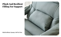 Upholstered Armchair Feline-Resistant Resistant Ergonomic Enveloping Chair Lumbar Support Sturdy Construction for Living Room