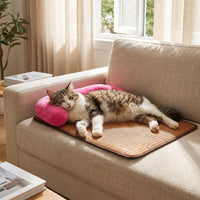 Pet Cooling Mat for Cats and Small Dogs, Summer Breathable Ice Silk Pad for Kennels and Beds