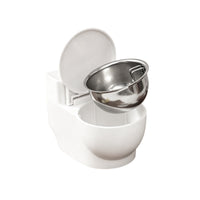 Pet Bowl with Stainless Steel Inner Bowl Low-Height Drinking Dish for Cats