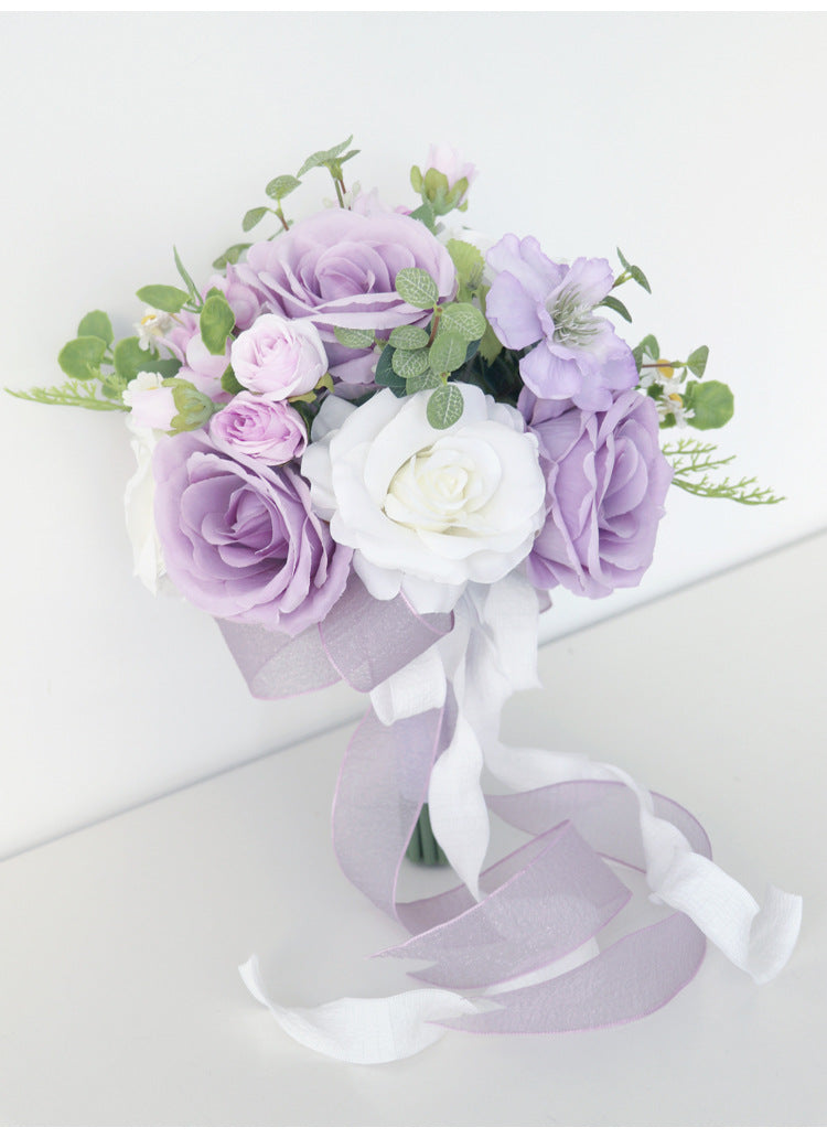 Artificial Silk Flower Bridal Bouquet for Weddings and Photo Shoots
