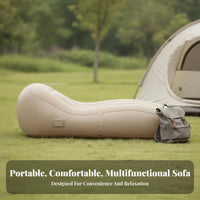 Wind-Inflated Couch No Pump Needed Wind-Filled Recliner Foldable for adventurers