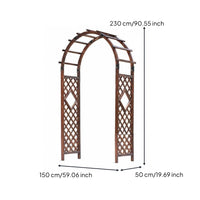 Wooden Garden Arbor Anti-Rust-Resistant Outdoor Garden Lattice Archway Weather Resistant Climbing Plant Archway for Gardeners, Yard Entryway