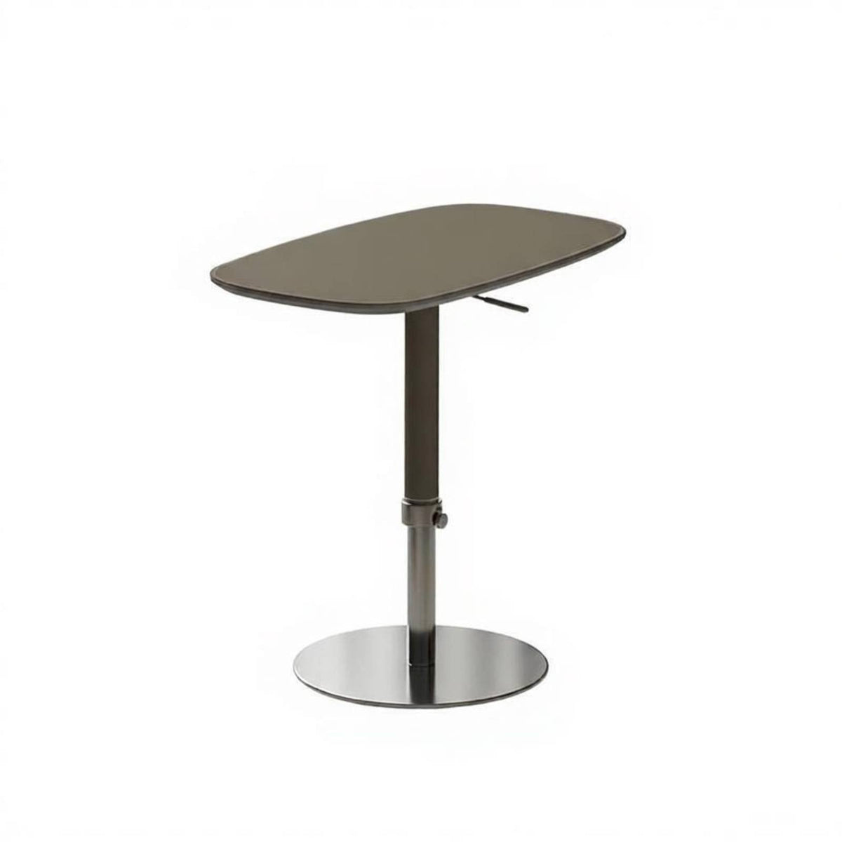 Rotating elevatingTop Circular Table Italian Design Nightstand Height-Adjustable Minimalist Visual Design for Homeowners, Adults