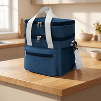 Lunch Box Tote Bag with Adjustable Shoulder Strap, Insulated Lunch Bags for Women and Men, Double Layer Oxford Cloth Cool Bag, Picnic Bag Travel