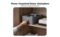 Foldable textile Box Stackable textile container with Handles Sturdy Construction
