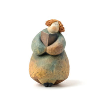 Reading Woman Statue Art Sculpture with Book Resin for Readers