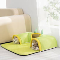 Cat Tunnel Bed Interactive Feline Play Tunnel Machine Washable for Small Dogs, Indoor