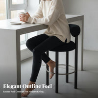Kitchen Island Stool Luxury Design Pedestal High Stool with Supportrest Modern Design Padded Seat for Bar Owners, Adults
