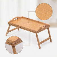 Bed Table with Folding Legs Lightweight Bed Tray with Folding Legs Sustainable Bamboo Portable Desk for Floor