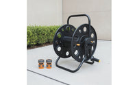 Hose Reel Cart Hand-Crank Hose Reel with Wheels Heavy-Duty for Garage