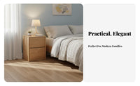 2-Drawer Chest Minimalist Design Bedside Table Large Capacity for College Dorm