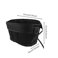 Mesh Bike Basket Padded Front Cycle Basket Dog Cycle Seat Tapered Pet Carrier Rectangular for Commuters, Folding Bikes