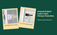 Extremely Narrow Aluminum Alloy Door Lock, Modern Handle for Bathroom, Bedroom, Glass Hinge Doors, Universal Installation