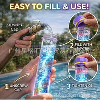 跨境Glowing Rainbow LED Water Blaster新品LED发光彩虹喷水玩具