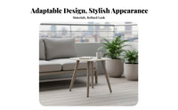 Weather-Resistant Round Pedestal Table Lightweight Household Furniture Minimalist Design Modern Aesthetic for Apartment Dwellers, Homeowners, Balcony, Garden, waterfront, Small Spaces