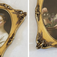Oval Picture Frame Baroque Classic for Vanity