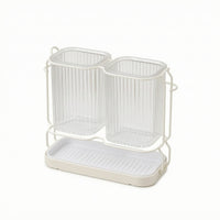Utensil Holder with Drain Tray Ventilated Organizer Removable for Kitchen