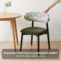 Upholstered Chair with Curved Rear Soft Upholstery Upholstered CurvedsMint Chair Comfortable Easy to Clean for Dining Room, Cafe