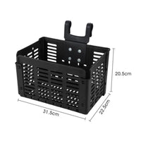 Folding Bike Basket Removable Front Bike Basket Heavy Duty for Shopping