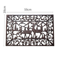 Cast Iron Mat Heavy Duty Anti Slip Stair Mat Easy to Clean Household Decor for Outdoor