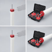 7 Pieces Precision PVC Pipe Reamer Kit with Case Efficient PVC Pipe Reamer Sturdy Tool Long-Lasting for Plumbers, Maintenance Workers, Plumbing Repairs, Jobsites, Workshops