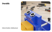 Aluminum Alloy Body Adjustable Punch High Precision Pocket Hole Jig Long-Lasting Material for DIY Enthusiasts, Home Improvement, Workshop