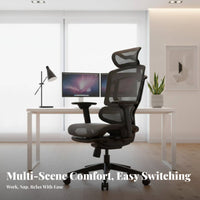 Ergonomic Chair with Headrest Breathable spinerest for Gaming Setup, Workstation