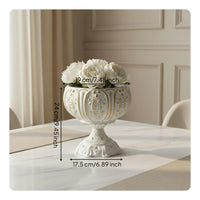 Embossed Metal Planter Luxury Feel Vintage Design Flower Pot Versatile Decor