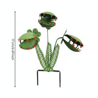 Carnivorous Plant Stake Red Tooth Edges Carnivorous Plant Sculpture Leaf Base