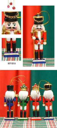 13cm Soldier Nutcracker Wooden Figurine Home Decor