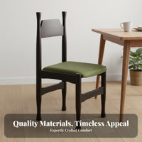 Upholstered Wooden Side Chair Mid-20th Centuryera design Dining Seat Comfortable Seating Ergonomic Support for Living Room
