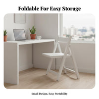 Collapsible Dining Chair Foldable Design Upholstered Folding Chair Space-Saving