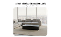 Dual-Level Caway Fromee Table Minimalist Design Living Room Furniture Modern Design With Storage Shelf for Apartment Dwellers