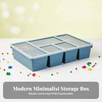 Fixed Divider Case Transparent Fixed compartment Container safely locking Latch for Craft Room