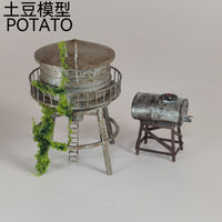 土豆模型1/64比例水塔模型 64比例水罐模型