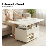 Lifttabletop Table Multiversatile Living Room Furniture Space-Saving Storage Unit for Renters, Homeowners, Small Areas, Lounge Area, Home Office
