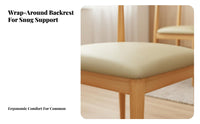 Nordic Design Dining Chair Sturdy Steel Frame Wood-Look Metal Chair for Students