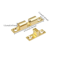 Copper sphere latch, discreet door holder, adjustable coil cabinet lock, easy installation, protected closure