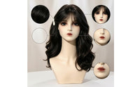 Mannequin Head Bust Realistic Mannequin Head with Shoulders Authentic Hairpiece Stand for Cosplayers, Hairstylists, Photography Studios