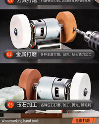 小型砂轮机家用电动磨刀机多功能打磨钻孔机除锈打孔抛光电钻机器
