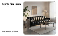 Minimalist Design 3-Seater Couch Wear-Resistant Sofa Comfortable Living Room Furniture Long-Lasting Material for Apartment Dwellers, Business Owners, Beauty Salon, Small Areas, Boutique, Reception Area