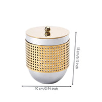 Metal Canister with Knob Sturdy Container Sealed for Vanity, Coffee Table