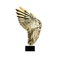 Wing Sculpture Modern Sculpture with Base Gold for Entryway, Interior Designers