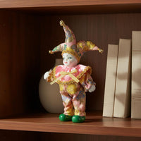 Fortunate Doll Figurine Gift Idea Clown Figurine Colorful Textile for Display