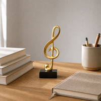 Luxury Saxophone Violin Resin Ornament for Wine Cabinet TV Cabinet Desktop Music Craft Instrument Model