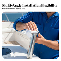 Stainless Steel Boat Rod Holder Stainless Steel Fishing Rod Holder Boating Hardware Rust-Resistant for Yacht