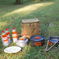 Outdoor Camping Storage Bag, Polyester, Khaki, for Picnic and Camping